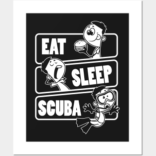 Eat Sleep Scuba diving - Ocean diver gift design Posters and Art